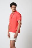 Camisa Ampla Maga Curta Dony Coral Viscose