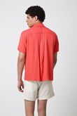 Camisa Ampla Maga Curta Dony Coral Viscose