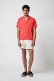 Camisa Ampla Maga Curta Dony Coral Viscose