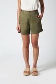 Bermuda Bolso Faca Lud 3 Militar Linho