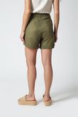 Bermuda Bolso Faca Lud 3 Militar Linho