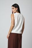 Regata Recorte Trinity Off White Algodão