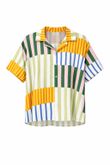 Camisa Oversized Solaris Mix Listra Viscose Estmp