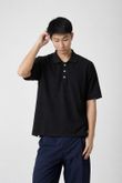 Camiseta Polo Manga Raglan Yuri Piquet Preto