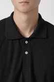 Camiseta Polo Manga Raglan Yuri Piquet Preto