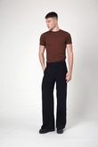 Camiseta Slim Fit Rael Malha Café