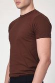Camiseta Slim Fit Rael Malha Café