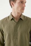 Camisa Manga Longa Chris 2 Musgo Linho PD