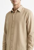 Camisa Manga Longa Chris 2 Bege Linho PD