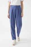 Calça Carrot Fit Pregas Jimy 3 Denin Lyocel PD