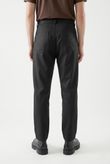 Calça Cintura Alta Fechamento Deslocado Aspen Preto Alfa Twill