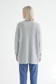 Cardigan Oversized de Tricot North Cinza  - U