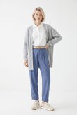 Cardigan Oversized de Tricot North Cinza  - U