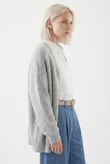 Cardigan Oversized de Tricot North Cinza  - U