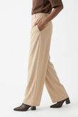 Calça Pantalona Atena Bege Cupro