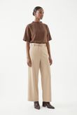 Calça Pantalona Atena Bege Cupro
