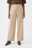 Calça Pantalona Atena Bege Cupro