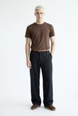 Calça Pantalona Atena Preto Cupro Skin