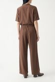 Calça Pantalona Atena Marrom Cupro