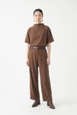 Calça Pantalona Atena Marrom Cupro