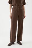 Calça Pantalona Atena Marrom Cupro