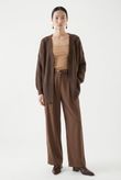 Calça Pantalona Atena Marrom Cupro