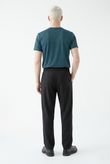 Calça Reta Bolso Faca Jonny 3 Preto Tencel Flow