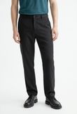 Calça Reta Bolso Faca Jonny 3 Preto Tencel Flow
