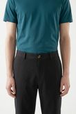 Calça Reta Bolso Faca Jonny 3 Preto Tencel Flow