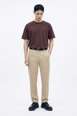 Calça Reta Bolso Faca Jonny 3 Tapioca Tencel