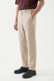Calça Reta Bolso Faca Jonny 3 Tapioca Tencel