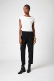 Blusa Drapeado Sem Manga Aritzia Off White Viscomida