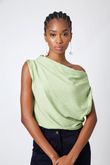 Blusa Drapeado Sem Manga Aritzia Aloe Viscomida
