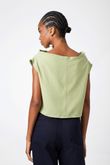 Blusa Drapeado Sem Manga Aritzia Aloe Viscomida