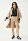 Kimono Estruturado Com Passante e Cinto Alpes Camelo Alfa Twill 