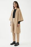 Kimono Estruturado Com Passante e Cinto Alpes Camelo Alfa Twill 