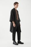 Kimono Estruturado Com Passante e Cinto Alpes Preto Alfa Twill 