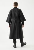 Kimono Estruturado Com Passante e Cinto Alpes Preto Alfa Twill 