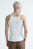 Regata Slim Decote Trapezio Aya 3 Canelado Branco 