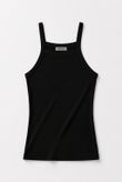 Regata Slim Decote Trapezio Aya 3 Canelado Preto 