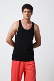 Regata Regular Johns Canelado Preto 