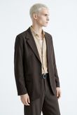 Blazer Oversized Oty Chocolate Lyocel PD