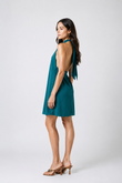 Vestido Curto Olivia Petroleo Lyocel