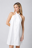 Vestido Curto Olivia Off White Lyocel