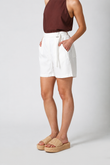 Bermuda Elástico e Com Bolso Faca Kael Off White Viscose