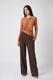 Blusa Drapeada Chalie Fluity Cacau