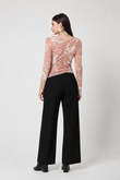 Blusa Assimétrica Chalie Tule Dye Bege