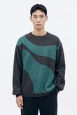 Blusa Oversized Waves Mohair Knit Black