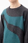 Blusa Oversized Waves Mohair Knit Black