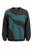 Blusa Oversized Waves Mohair Knit Black